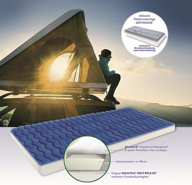 Dachzeltmatratze Gisatex Extrem M 140 x 200 - Camperreich