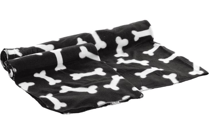 Hunde-Fleecedecke Knochenmotiv 100 x 70 cm - Camperreich