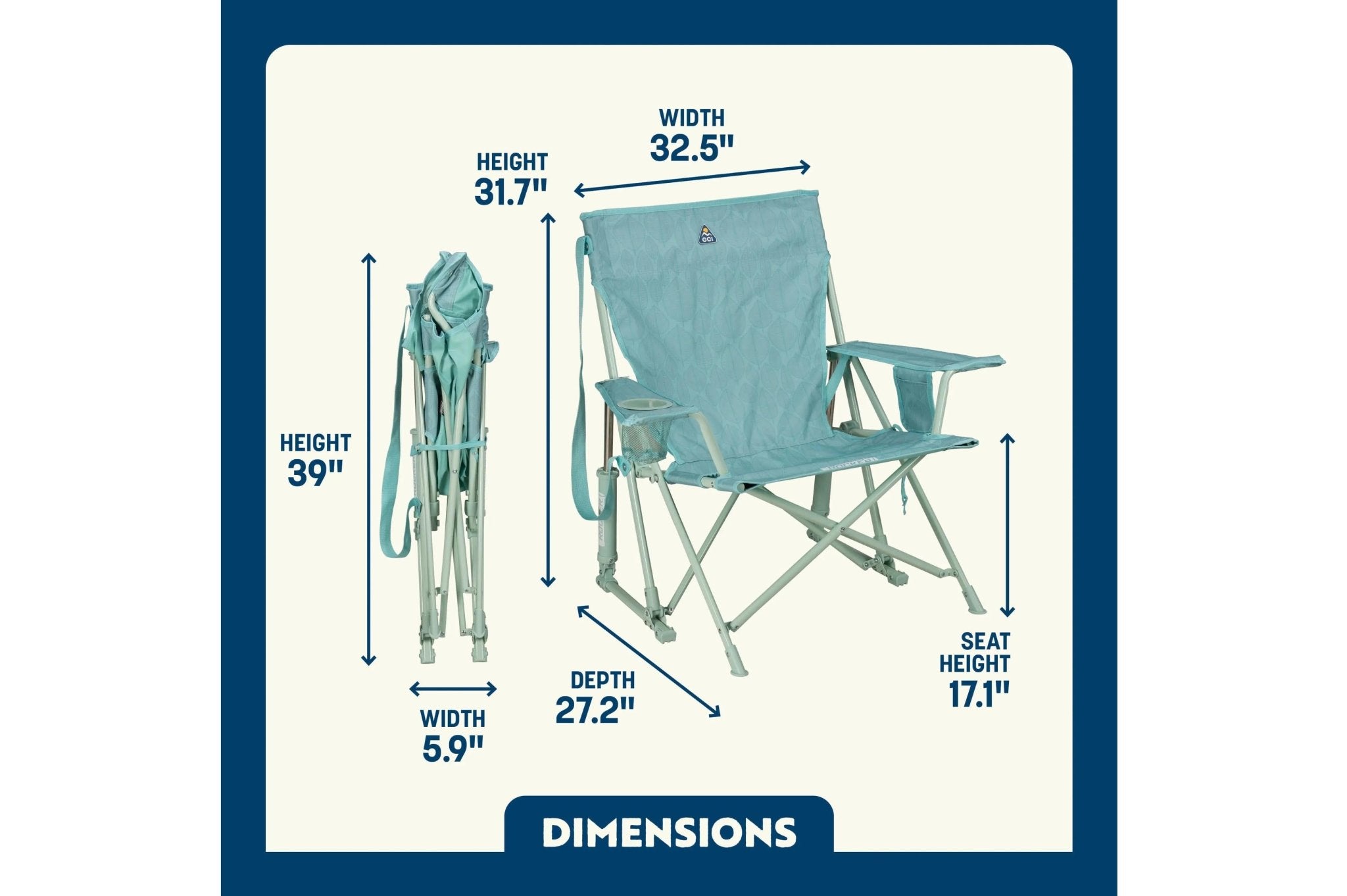 Kickback Rocker Leaf Pastel Green - Camperreich