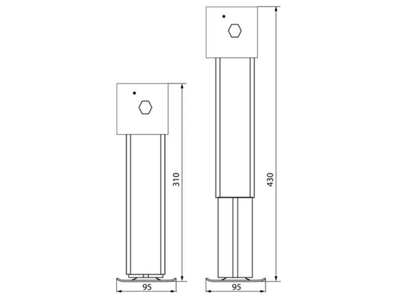 Kunststoffstützen SAWIKO Arex Light Typ 2 / 2-Fach teleskopierbar 33-51cm - Camperreich