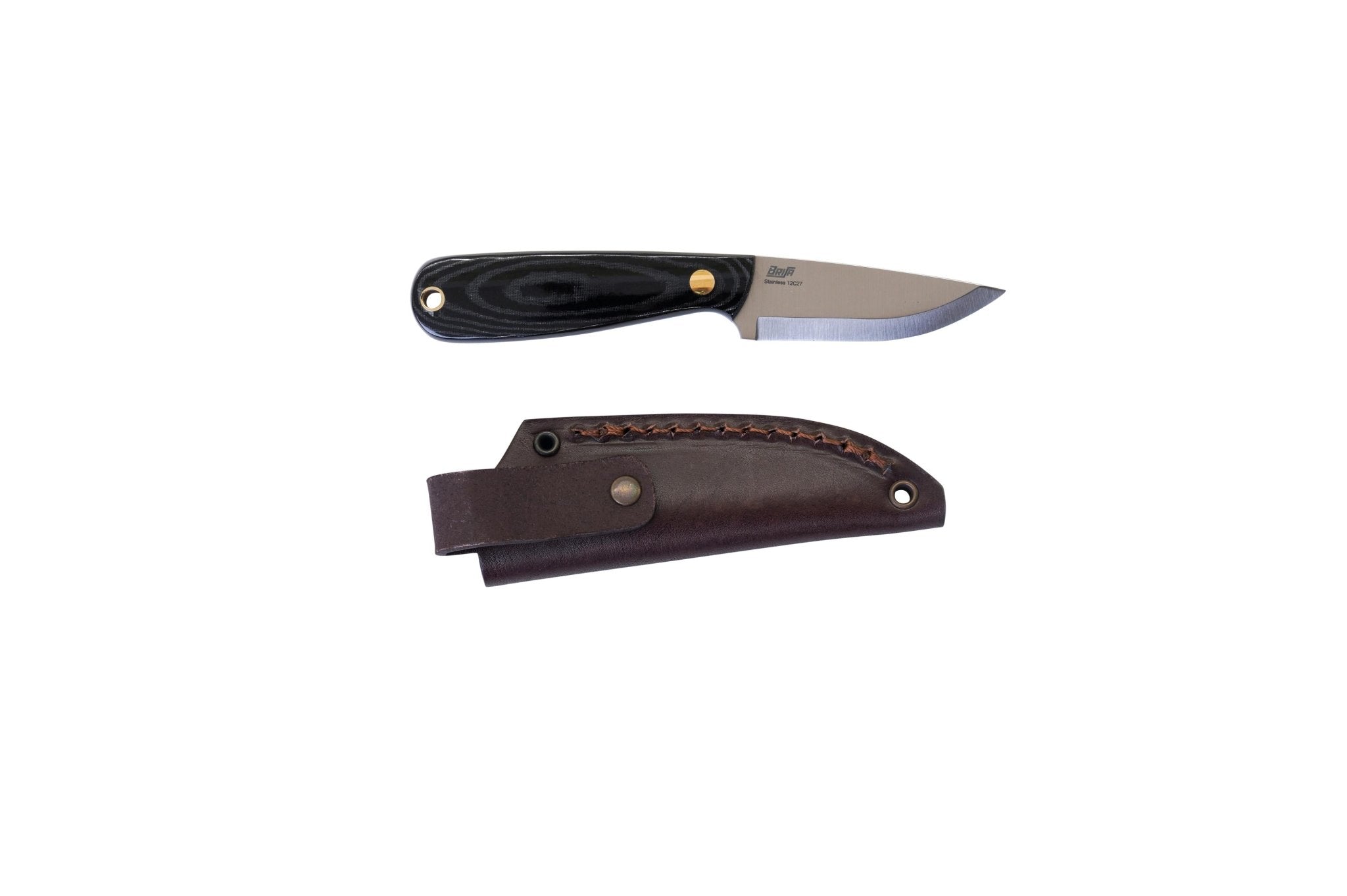 Necker 70 - BlackMicarta - Scandi - Leather - Camperreich