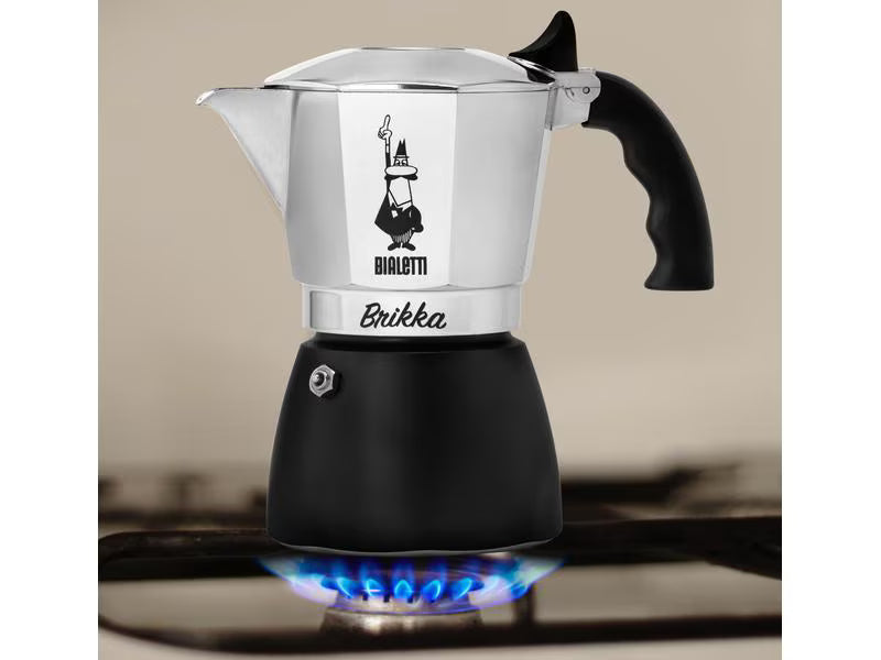 Bialetti Espressokocher Brikka 4 Tassen, Silber
