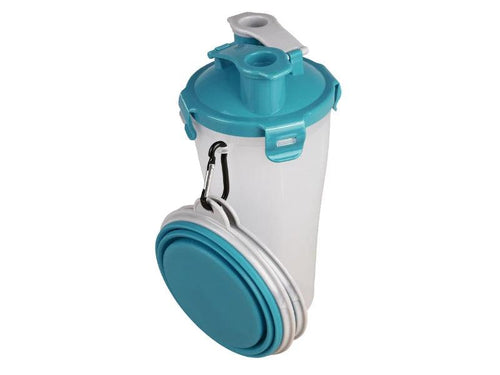 2in1 Reisebecher Trinka Flamingo für Wasser & Futter - Camperreich