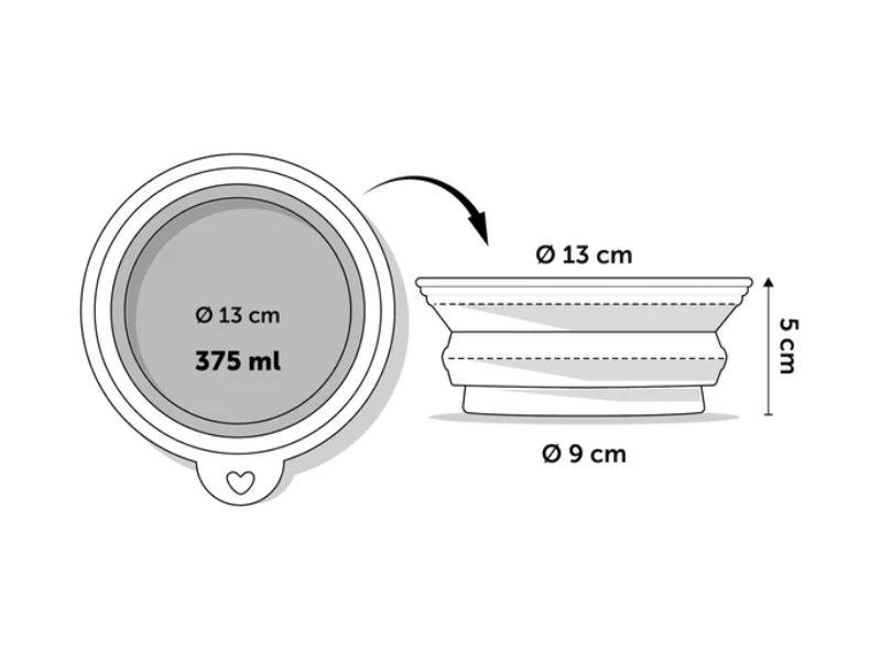 2in1 Reisebecher Trinka Flamingo für Wasser & Futter - Camperreich
