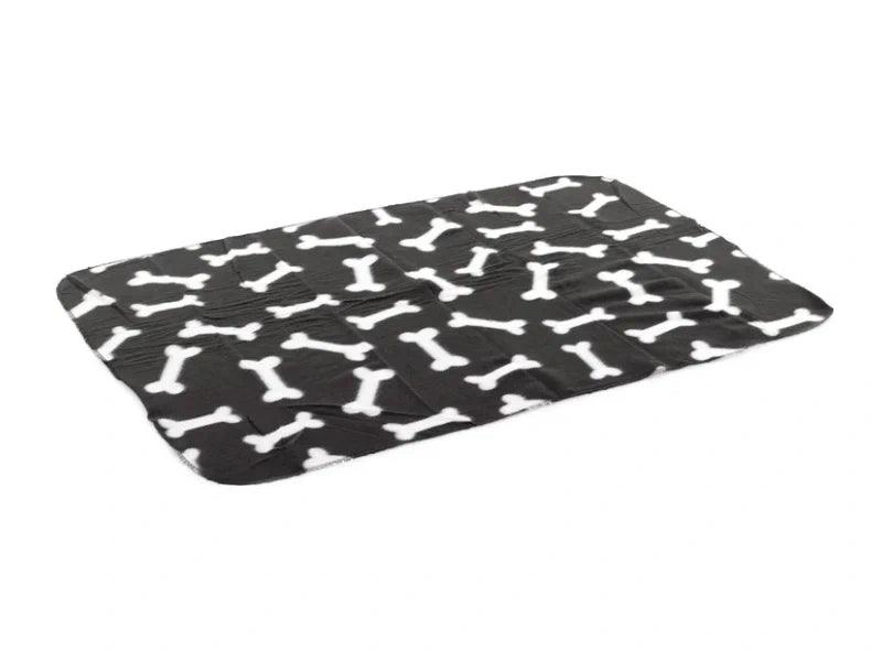 Hunde-Fleecedecke Knochenmotiv 100 x 70 cm - Camperreich