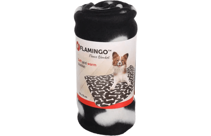 Hunde-Fleecedecke Knochenmotiv 100 x 70 cm - Camperreich