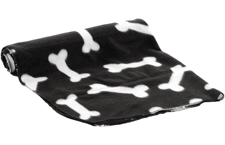 Hunde-Fleecedecke Knochenmotiv 100 x 70 cm - Camperreich