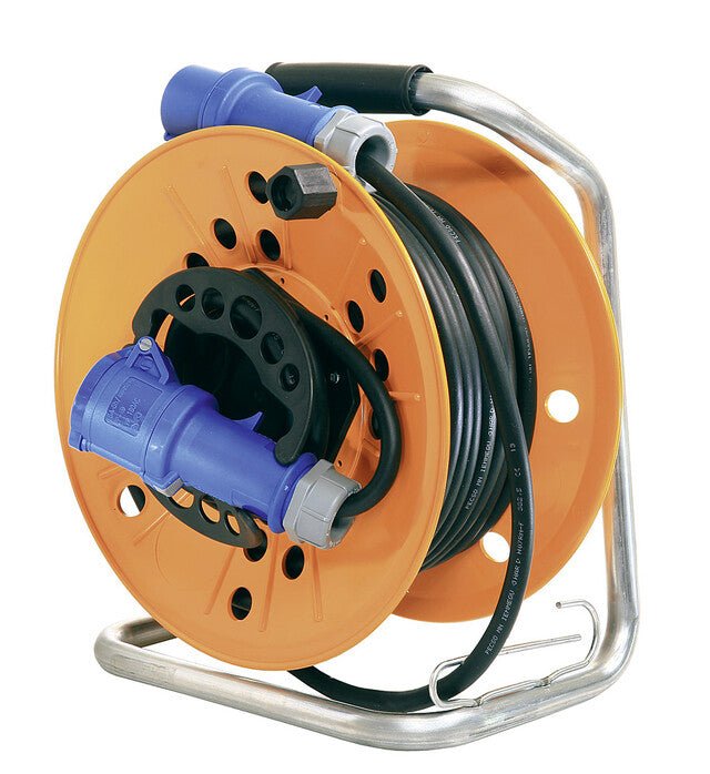 Kabeltrommel CEE 230 V Farbe orange Kabellänge 25 m - Camperreich