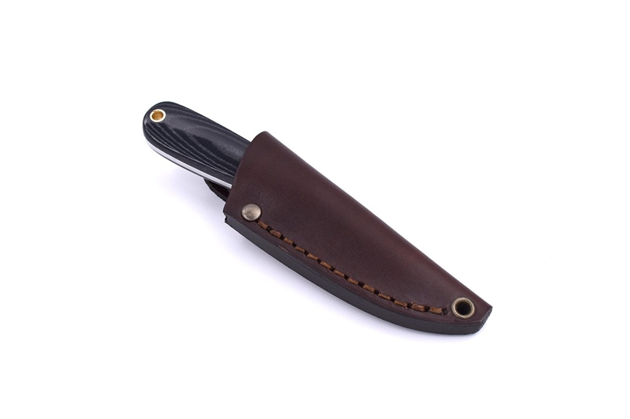 Necker 70 - BlackMicarta - Scandi - Leather - Camperreich