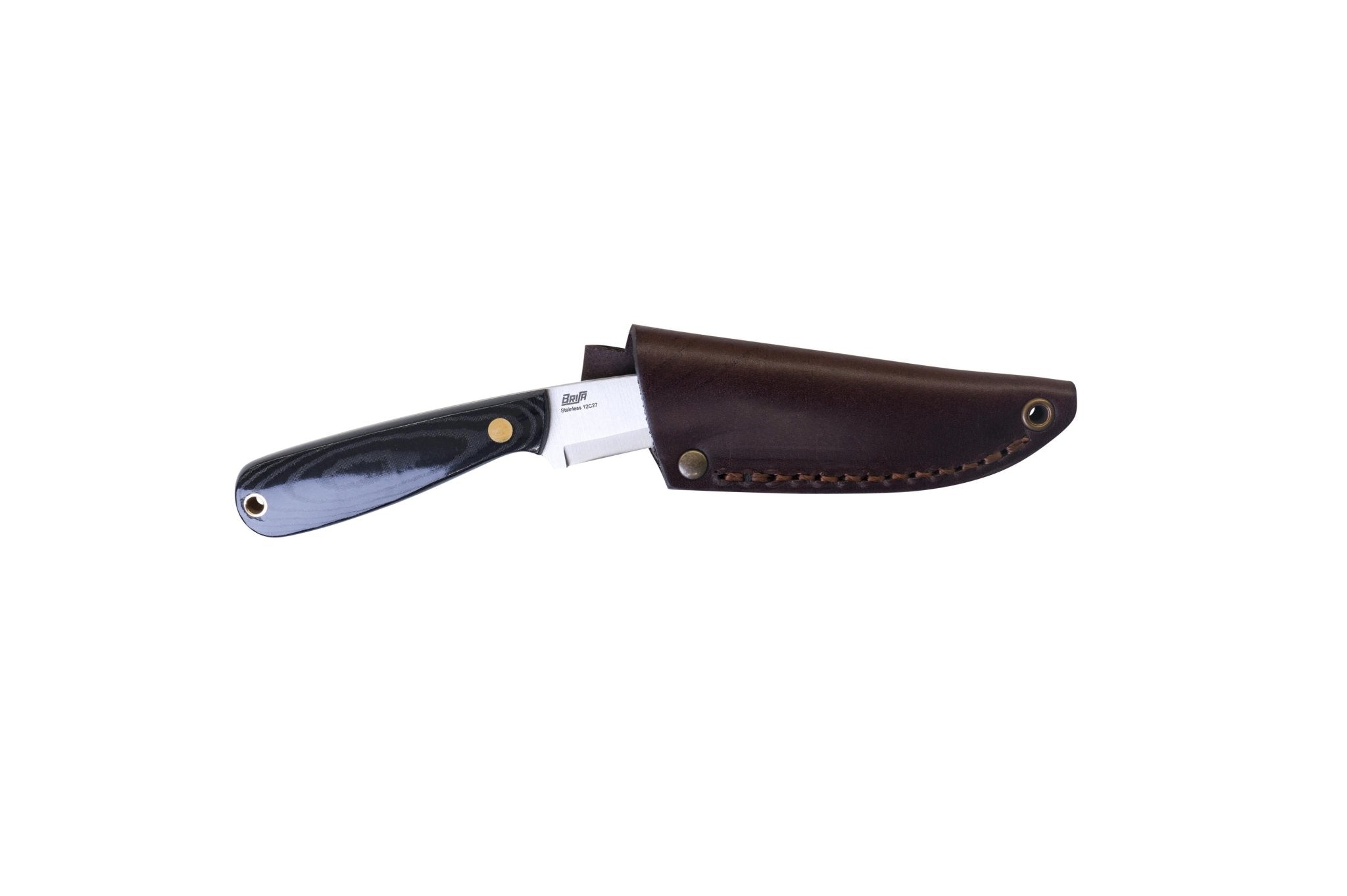 Necker 70 - BlackMicarta - Scandi - Leather - Camperreich