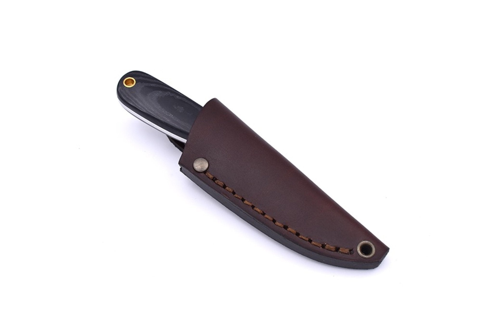 Necker 70 - BlackMicarta - Scandi - Leather - Camperreich