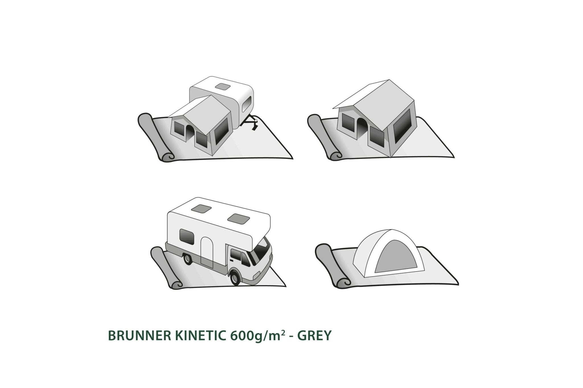 Zeltteppich Kinetic 250x400 cm - Camperreich